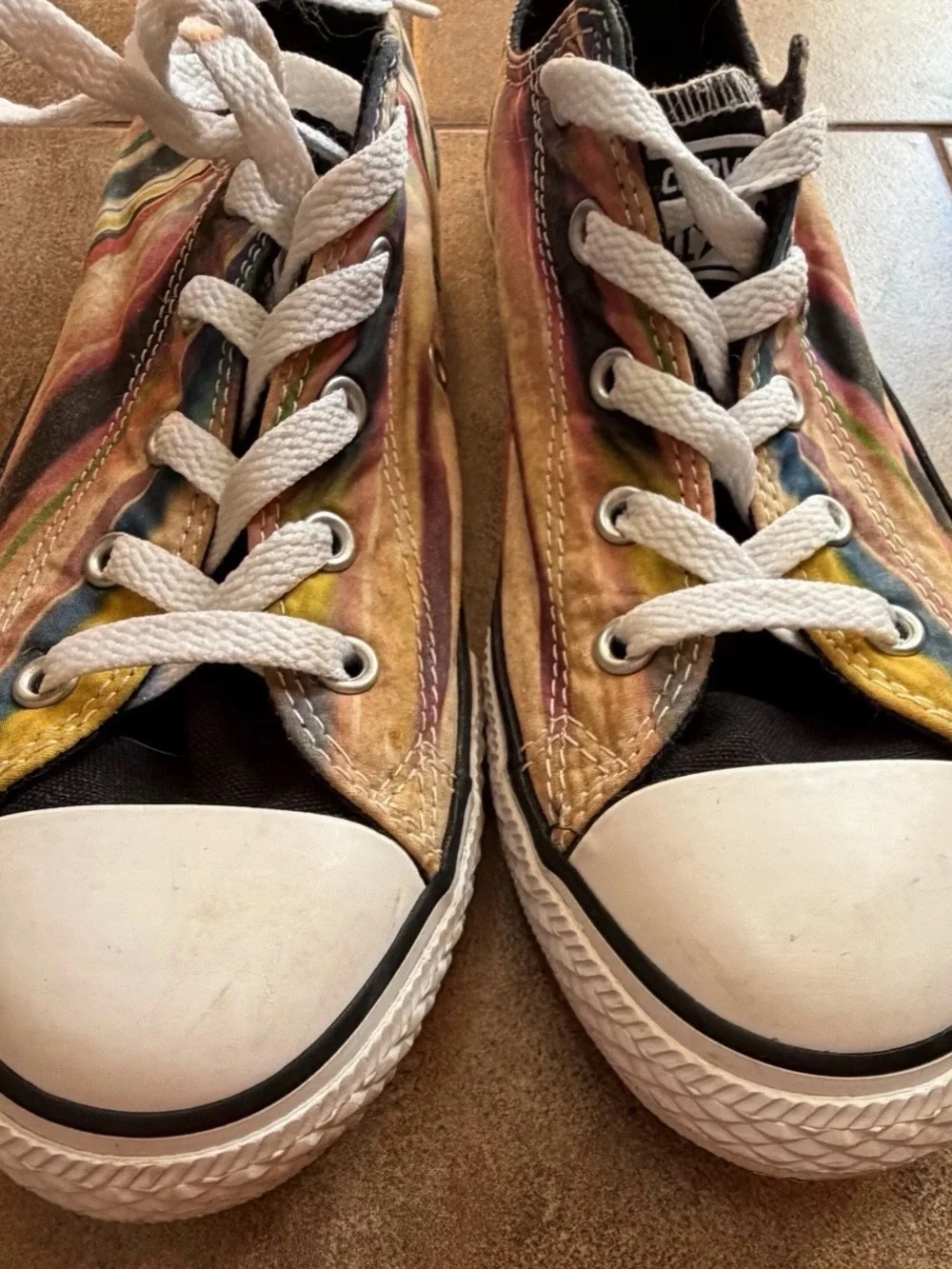 Converse Chuck Taylor All Star Low Top Multicolored Stripe Sz 4 Kids/6 Women